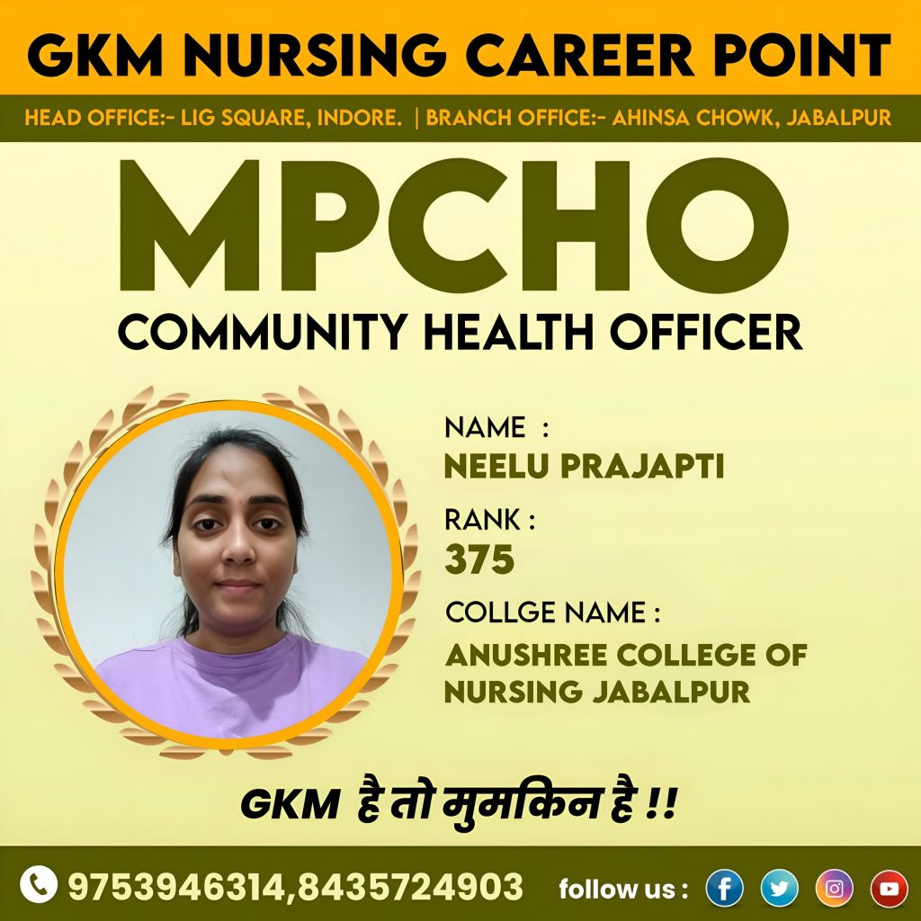 the best Nursing officer coaching Institute in INDORE